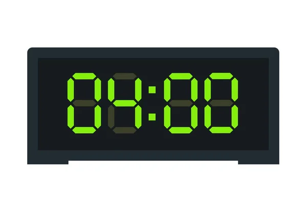 Vector Flat Illustration Digital Clock Displaying 디지털 디자인으로 알람의 봅시다 — 스톡 벡터