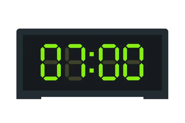 显示07 00的数字时钟的矢量平面插图 用数字数字设计说明报警情况 一个小时的时钟图标 警示牌 — 图库矢量图片