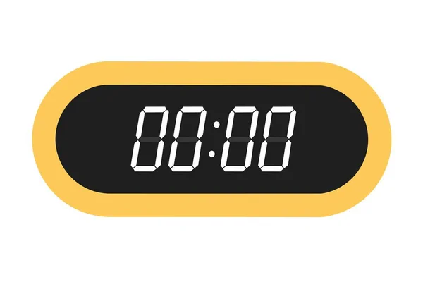 Vector Flat Illustration Digital Clock Showing 디지털 디자인으로 알람의 봅시다 — 스톡 벡터