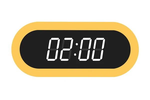 Illustration Vectorielle Plate Une Horloge Numérique Affichant Illustration Alarme Avec — Image vectorielle