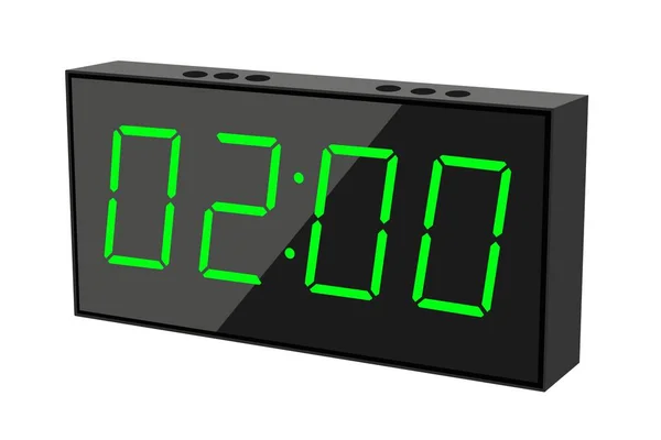 Vector Flat Illustration Digital Clock Displaying Illustration Alarm Digital Number — Stock Vector