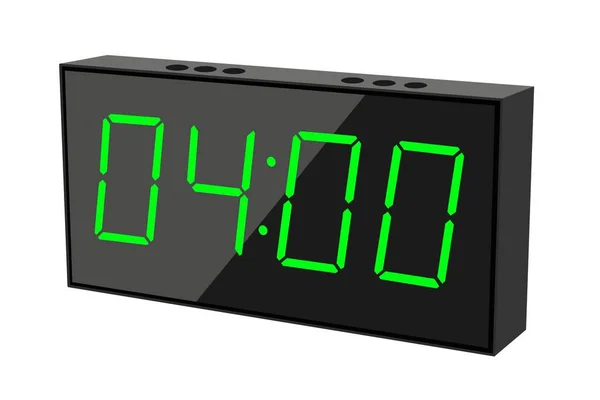 Ilustración Plana Vectorial Reloj Digital Mostrando Ilustración Alarma Con Diseño — Vector de stock