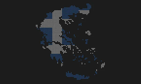 그리스 모자이크 스타일의 그래픽을 효과가 지도의 — 스톡 벡터