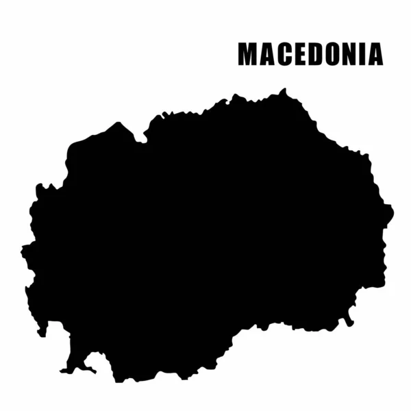 Вектор Ілюструє Схему Мапи Македонії Висока Детальна Карта Кордону Силует — стоковий вектор