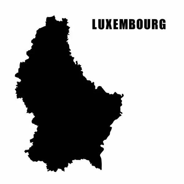 Vektorillustration Der Übersichtskarte Von Luxemburg Detaillierte Grenzkarte Silhouette Einer Landkarte — Stockvektor