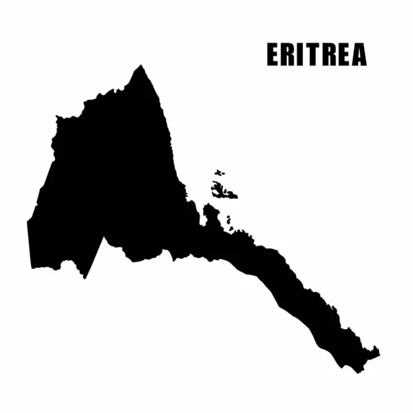 Ilustração Vetorial Mapa Contorno Eritreia Mapa Fronteira Alto Detalhe Silhueta —  Vetores de Stock