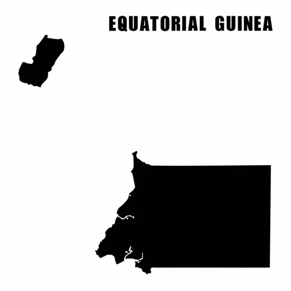 Ilustração Vetorial Mapa Contorno Guiné Equatorial Mapa Fronteira Alto Detalhe —  Vetores de Stock