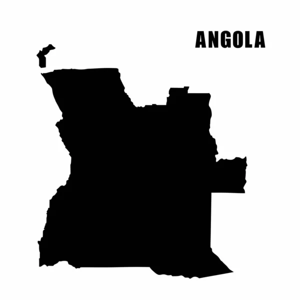 Illustration Vectorielle Carte Schématique Angola Carte Des Frontières Détaillée Silhouette — Image vectorielle