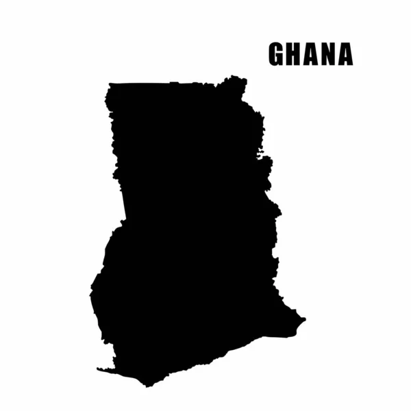 加纳示意图的矢量图解 高度详细的边界图 在白色背景下孤立的国家地图的轮廓 信息和地理信息地图 — 图库矢量图片