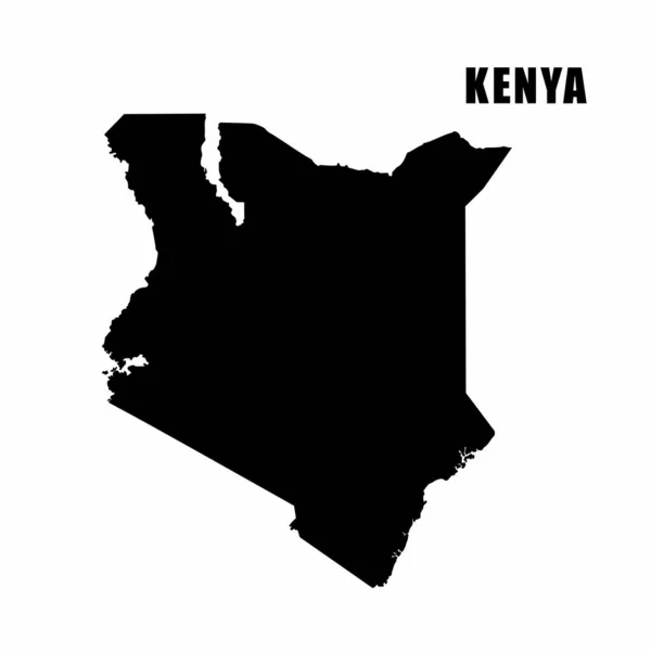 Kenya Vázlatos Térképének Vektoros Illusztrációja Nagy Részletességű Határtérkép Egy Fehér — Stock Vector