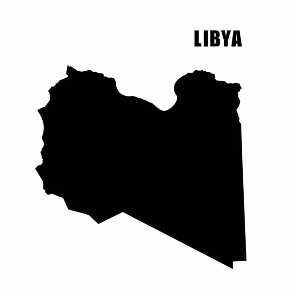 Wektorowa Ilustracja Szkicowej Mapy Libii Szczegółowa Mapa Graniczna Sylwetka Mapy — Wektor stockowy
