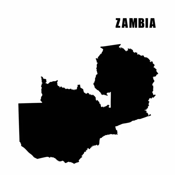 Ilustração Vetorial Mapa Contorno Zâmbia Mapa Fronteira Alto Detalhe Silhueta —  Vetores de Stock