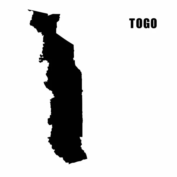 Vector Illustration Outline Map Togo High Detail Border Map Silhouette — Stock Vector