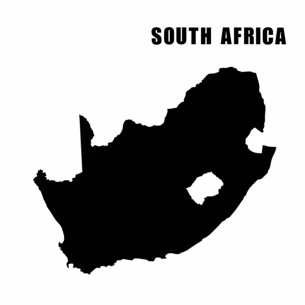 南アフリカのアウトライン地図のベクトル図 高精細な国境地図 白い背景に隔離された国の地図のシルエット 地理的 地理的情報マップ — ストックベクタ