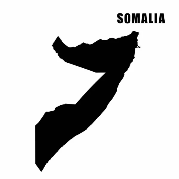 Ilustração Vetorial Mapa Contorno Somália Mapa Fronteira Alto Detalhe Silhueta —  Vetores de Stock