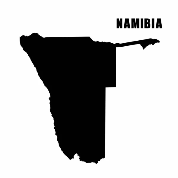 Ilustração Vetorial Mapa Contorno Namíbia Mapa Fronteira Alto Detalhe Silhueta —  Vetores de Stock