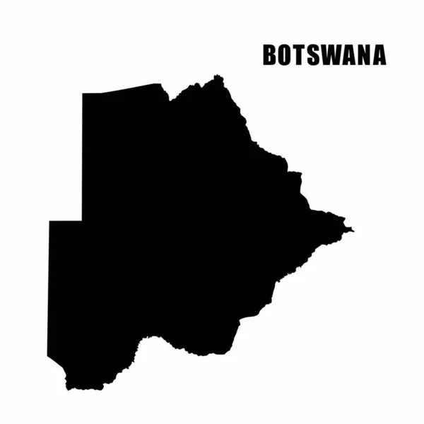 Векторна Ілюстрація Контурної Карти Ботсвани Висока Детальна Карта Кордону Силует — стоковий вектор