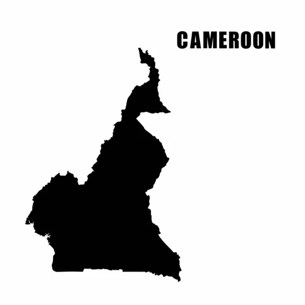 Ilustração Vetorial Mapa Contorno Dos Camarões Mapa Fronteira Alto Detalhe —  Vetores de Stock
