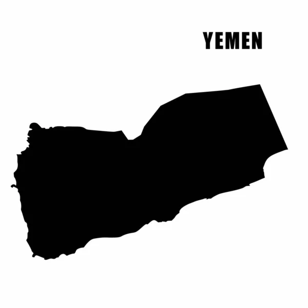Ilustração Vetorial Mapa Contorno Iêmen Mapa Fronteira Alto Detalhe Silhueta —  Vetores de Stock
