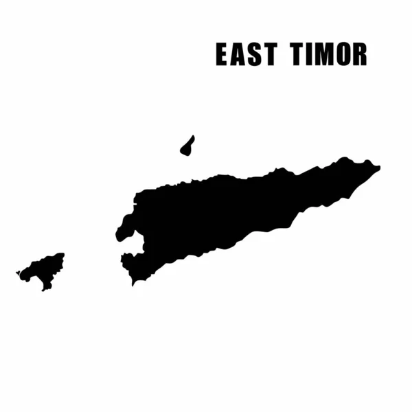 Vektorillustration Der Übersichtskarte Von Osttimor Detaillierte Grenzkarte Silhouette Einer Landkarte — Stockvektor