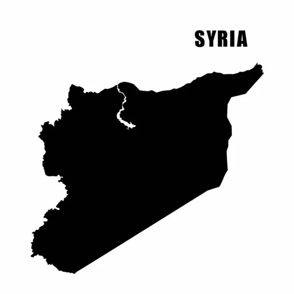 Wektorowa Ilustracja Zarysu Mapy Syrii Szczegółowa Mapa Graniczna Sylwetka Mapy — Wektor stockowy