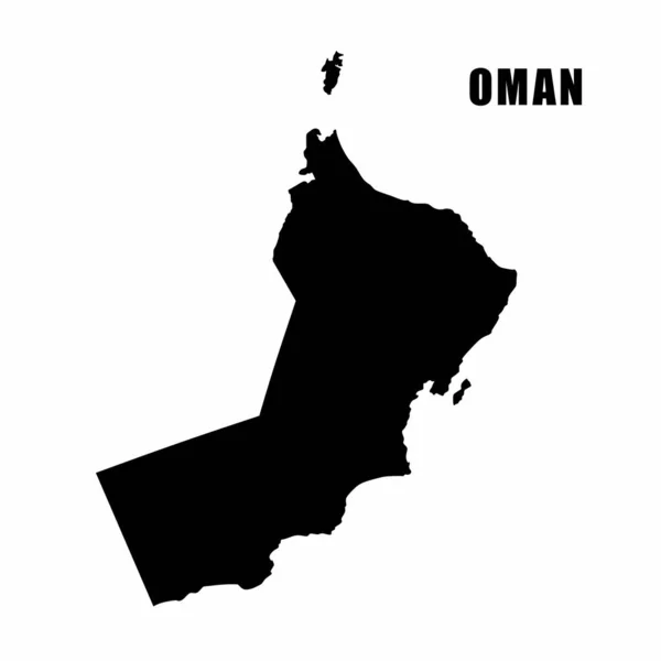 Ilustración Vectorial Del Mapa Esquemático Omán Mapa Fronterizo Alto Detalle — Vector de stock