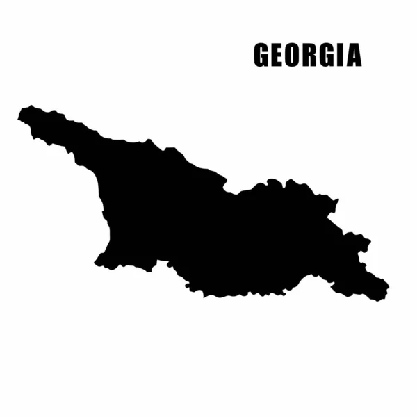 Векторная Иллюстрация Карты Грузии Детальная Карта Границ Силуэт Карты Страны — стоковый вектор