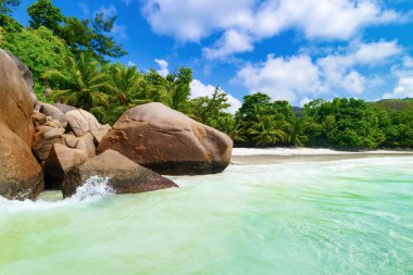 The Beach Anse Lazio, Praslin, Seyşeller Adası, Hint Okyanusu, Afrika.