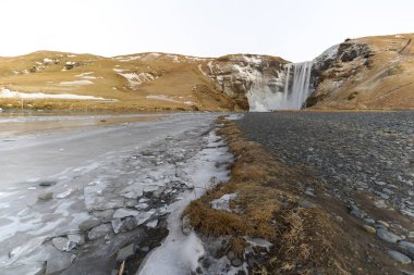 İzlanda, Avrupa 'daki güzel Şelale Skogafoss