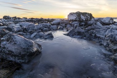 Snaefellsnes Yarımadası, İzlanda, Avrupa 'daki Ytri Tunga Plajı