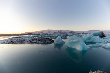  İzlanda, Avrupa 'daki Buzul Gölü Jkulsarlonu  