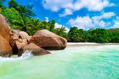 The Beach Anse Lazio, Praslin, Seyşeller Adası, Hint Okyanusu, Afrika.