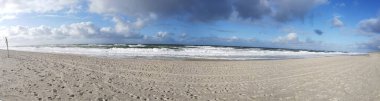Sylt, Almanya, Avrupa sahillerinde manzara .