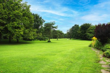 The Wertwiesen Park in Heilbronn, Germany, Europe.