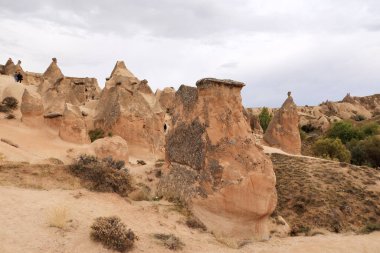 Kapadokya 'daki Devrent Vadisi' nde Kaya oluşumu, Deve Vadisi, Türkiye .