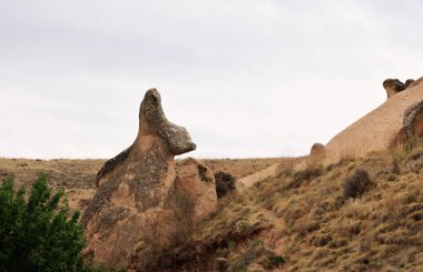 Kapadokya 'daki Devrent Vadisi' nde Kaya oluşumu, Deve Vadisi, Türkiye .
