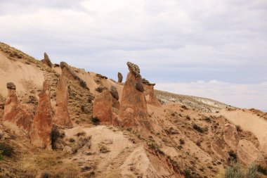 Kapadokya 'daki Devrent Vadisi' nde Kaya oluşumu, Deve Vadisi, Türkiye .