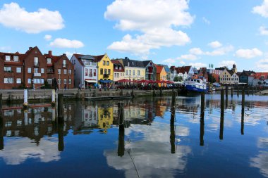 The City Husum, North Sea, Schleswig-Holstein, Germany, Europe. clipart