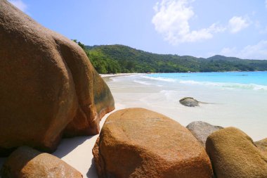 Strand Anse Lazio, Praslin, Seyşellen, Afrika, Indischer Ozean