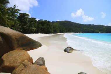 Strand Anse Lazio, Praslin, Seyşellen, Afrika, Indischer Ozean