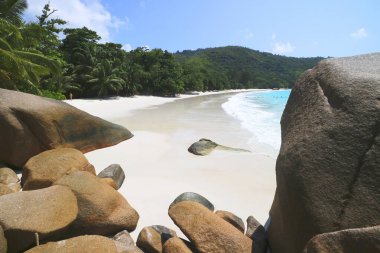 Strand Anse Lazio, Praslin, Seyşellen, Afrika, Indischer Ozean