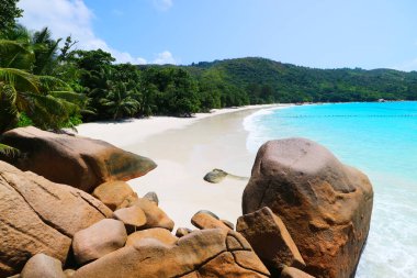 Strand Anse Lazio, Praslin, Seyşellen, Afrika, Indischer Ozean