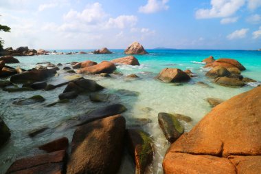 Strand Anse Lazio, Praslin, Seyşellen, Afrika, Indischer Ozean
