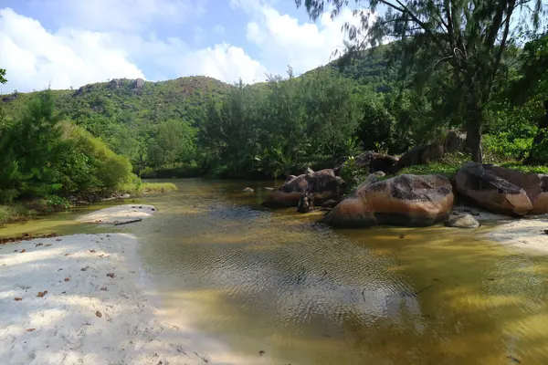 Strand Anse Lazio, Praslin, Seyşellen, Afrika, Indischer Ozean