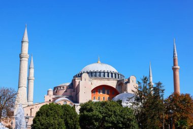 İstanbul, Türkiye 'deki güzel ve ünlü Ayasofya Camii