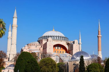 İstanbul, Türkiye 'deki güzel ve ünlü Ayasofya Camii