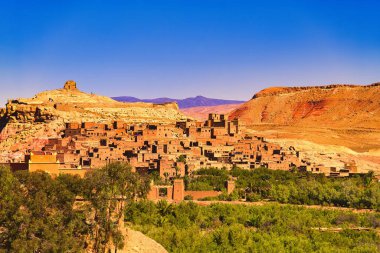 Fas 'taki Kasbah Ait Ben Haddou, UNESCO Dünya Mirası Bölgesi, Kuzey Afrika