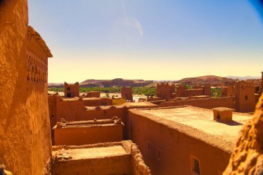 Fas 'taki Kasbah Ait Ben Haddou, UNESCO Dünya Mirası Bölgesi, Kuzey Afrika