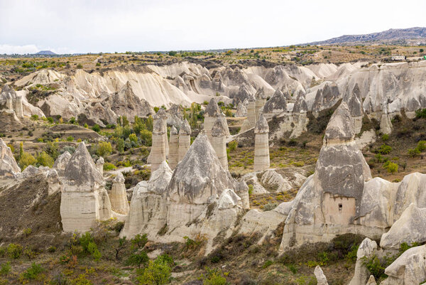 Rock Formations in Ask Vadisi or Love Valley, Cappadocia, Turkey