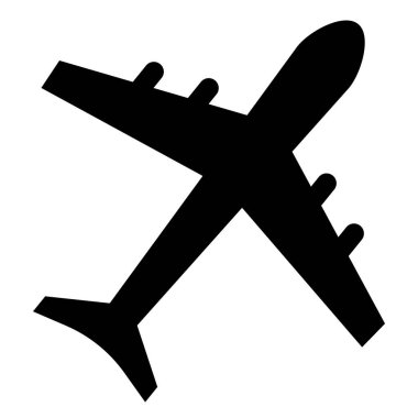 airplane icon vector illustration . plane icon on white background